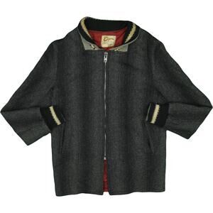 60s Vintage Capri Hot Rod Car Club Rockabilly Shadow Clicker Wool Coat Jacket